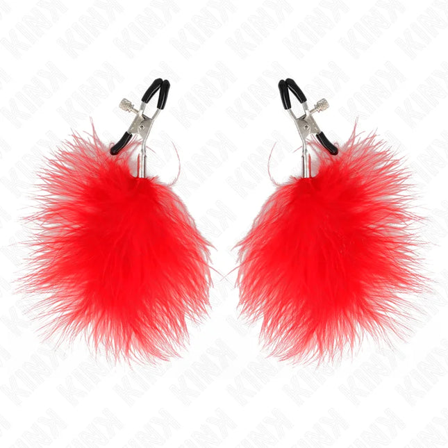 KINK - FEDERNIPPENKLEMME ROT 7 CM