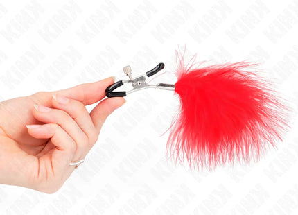 KINK - FEDERNIPPENKLEMME ROT 7 CM