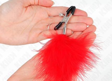 KINK - FEDERNIPPENKLEMME ROT 7 CM