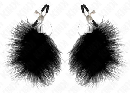 KINK - FEDERNIPPENKLEMME SCHWARZ 7 CM