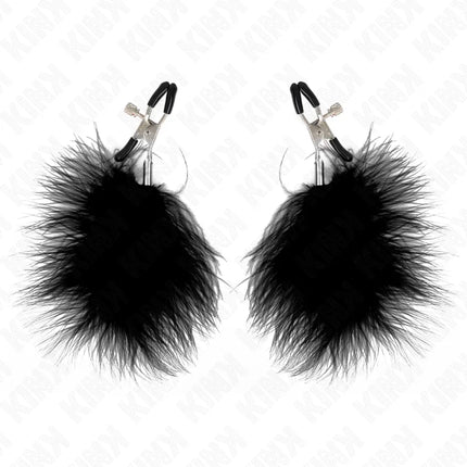 KINK - FEDERNIPPENKLEMME SCHWARZ 7 CM