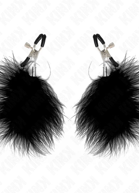 KINK - FEDERNIPPENKLEMME SCHWARZ 7 CM