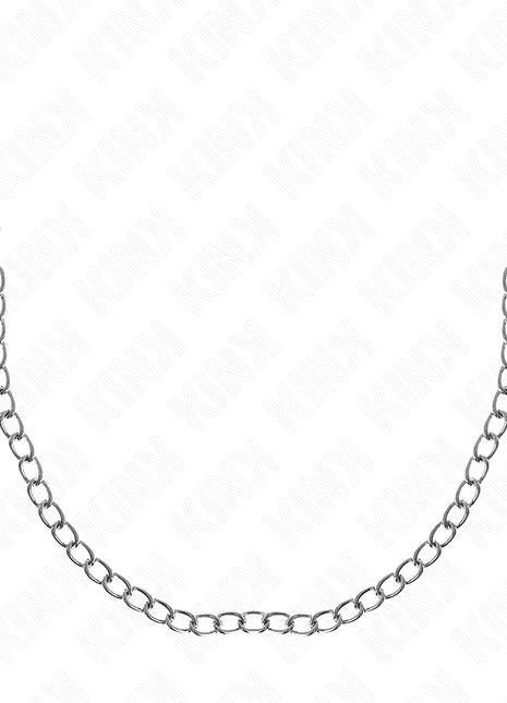 KINK - FLACHE KETTE NIPPELKLEMMEN SILBER 34 CM