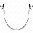 KINK - FLACHE KETTE NIPPELKLEMMEN SILBER 34 CM