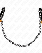 KINK - FLACHE KETTE NIPPELKLEMMEN UND GLOCKE SILBER 30 CM