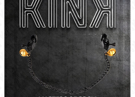 KINK - FLACHE KETTE NIPPELKLEMMEN UND GLOCKE SILBER 30 CM