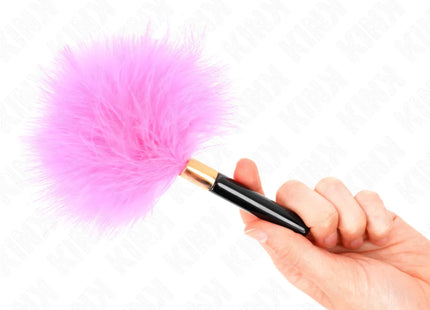 KINK - FUCHSIA GOLD METALL KITZELFEDERN 18 CM