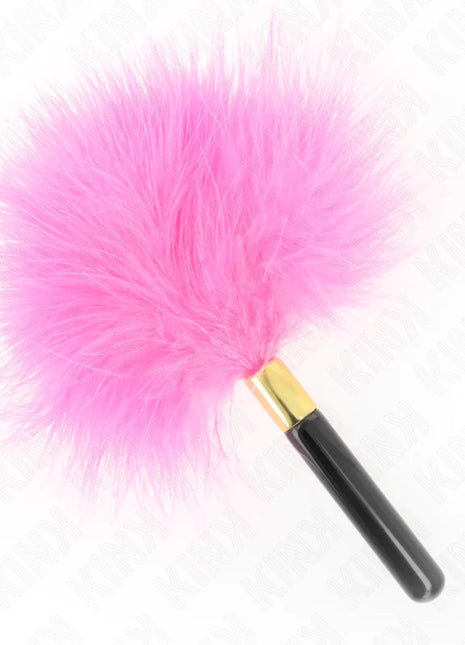 KINK - FUCHSIA GOLD METALL KITZELFEDERN 18 CM