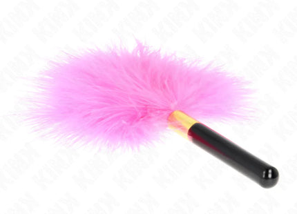 KINK - FUCHSIA GOLD METALL KITZELFEDERN 18 CM