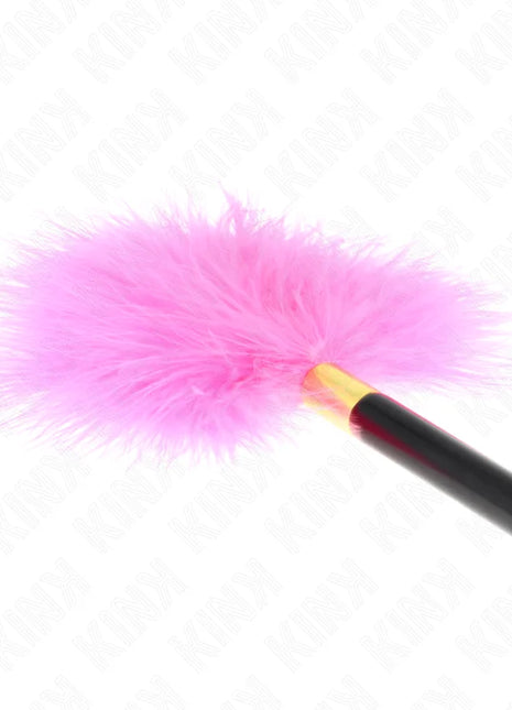 KINK - FUCHSIA GOLD METALL KITZELFEDERN 18 CM
