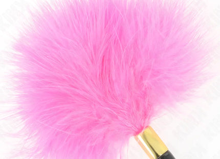 KINK - FUCHSIA GOLD METALL KITZELFEDERN 18 CM