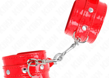 KINK - GLÄNZENDE HANDMANSCHETTEN ROT VERSTELLBAR 23-33 CM