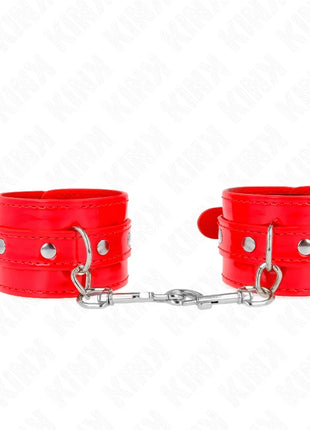 KINK - GLÄNZENDE HANDMANSCHETTEN ROT VERSTELLBAR 23-33 CM