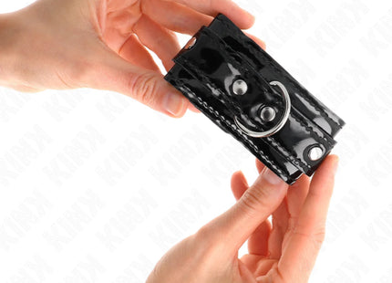 KINK - GLÄNZENDE NEOPREN-HANDMANSCHETTEN VERSTELLBAR 17-24 CM X 4,5 CM