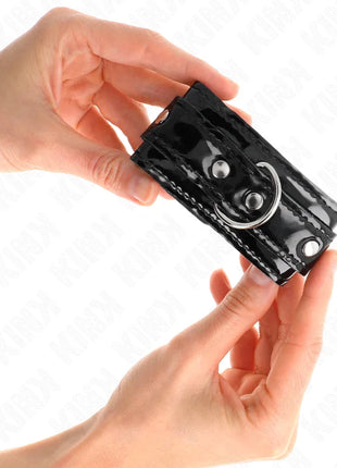 KINK - GLÄNZENDE NEOPREN-HANDMANSCHETTEN VERSTELLBAR 17-24 CM X 4,5 CM