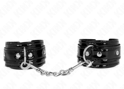 KINK - GLÄNZENDE NEOPREN-HANDMANSCHETTEN VERSTELLBAR 17-24 CM X 4,5 CM