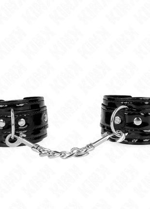 KINK - GLÄNZENDE NEOPREN-HANDMANSCHETTEN VERSTELLBAR 17-24 CM X 4,5 CM