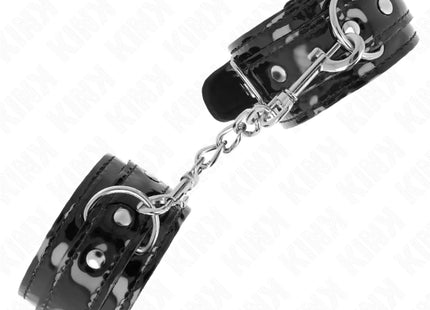 KINK - GLÄNZENDE NEOPREN-HANDMANSCHETTEN VERSTELLBAR 17-24 CM X 4,5 CM