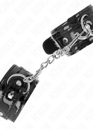 KINK - GLÄNZENDE NEOPREN-HANDMANSCHETTEN VERSTELLBAR 17-24 CM X 4,5 CM