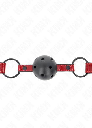 KINK - GLÄNZENDER KUNSTLEDERBALL 4,5 CM Knebel 63,5 X 2 CM VERSTELLBAR 41 X 59 CM
