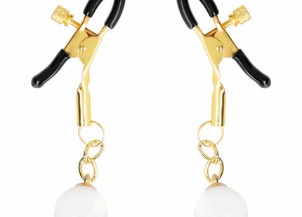 KINK - GLASPERLEN-NIPPELKLAMMERN GOLD 6 CM