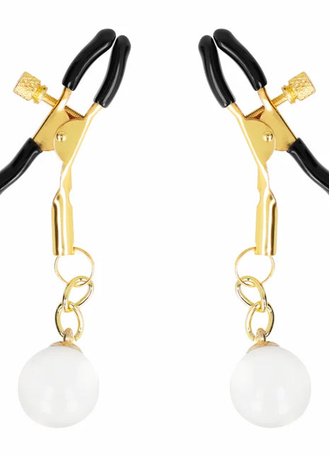 KINK - GLASPERLEN-NIPPELKLAMMERN GOLD 6 CM