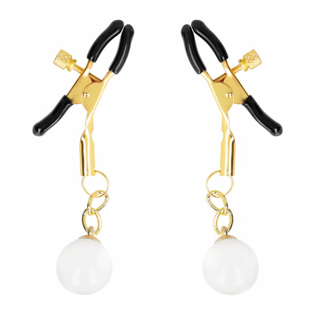 KINK - GLASPERLEN-NIPPELKLAMMERN GOLD 6 CM