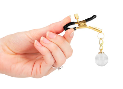 KINK - GLASPERLEN-NIPPELKLAMMERN GOLD 6 CM
