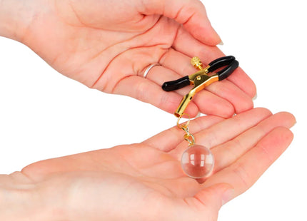 KINK - GLASPERLEN-NIPPELKLAMMERN GOLD 6 CM