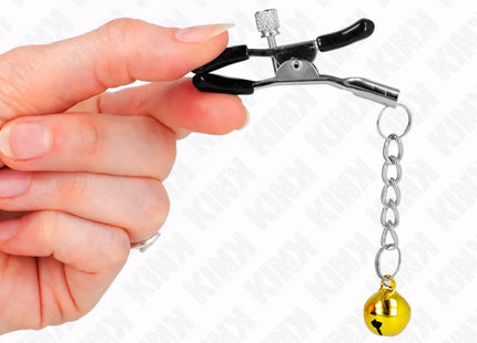 KINK - GOLDENE JINGLE BELL ANHÄNGER-NIPPELKLAMMERN 6 CM