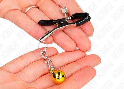 KINK - GOLDENE JINGLE BELL ANHÄNGER-NIPPELKLAMMERN 6 CM