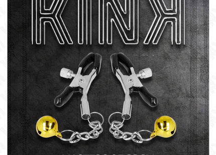 KINK - GOLDENE JINGLE BELL ANHÄNGER-NIPPELKLAMMERN 6 CM