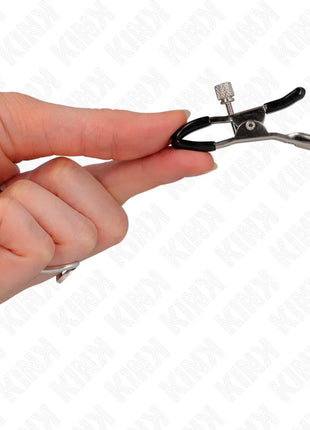 KINK - GOLDENE NIPPELKLEMMEN MIT GLOCKENANHÄNGER 6 CM