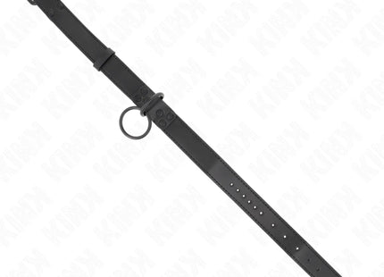 KINK - HALSBAND MIT DUNKLER LEINE 65 CM VERSTELLBAR 37-54 CM X 3 CM