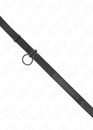 KINK - HALSBAND MIT DUNKLER LEINE 65 CM VERSTELLBAR 37-54 CM X 3 CM