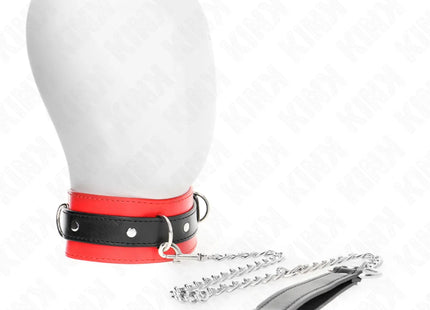 KINK - HALSBAND MIT GÜRTEL 65 CM MIT RIEMEN ROT 54 X 4,5 CM