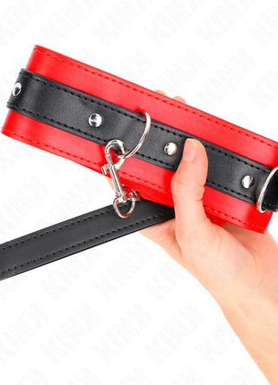 KINK - HALSBAND MIT GÜRTEL 65 CM MIT RIEMEN ROT 54 X 4,5 CM