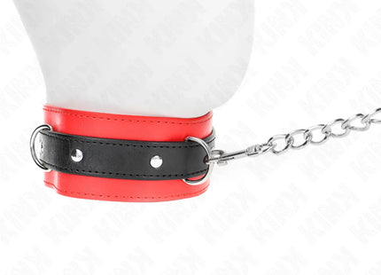 KINK - HALSBAND MIT GÜRTEL 65 CM MIT RIEMEN ROT 54 X 4,5 CM