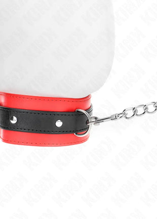 KINK - HALSBAND MIT GÜRTEL 65 CM MIT RIEMEN ROT 54 X 4,5 CM