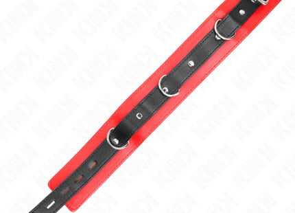 KINK - HALSBAND MIT GÜRTEL 65 CM MIT RIEMEN ROT 54 X 4,5 CM