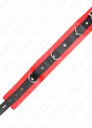 KINK - HALSBAND MIT GÜRTEL 65 CM MIT RIEMEN ROT 54 X 4,5 CM
