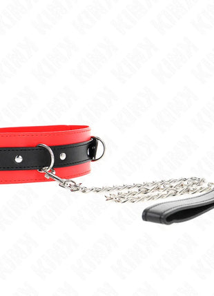 KINK - HALSBAND MIT GÜRTEL 65 CM MIT RIEMEN ROT 54 X 4,5 CM