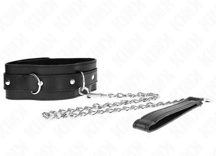 KINK - HALSBAND MIT GÜRTEL 65 CM MIT RIEMEN SCHWARZ 54 X 4,5 CM