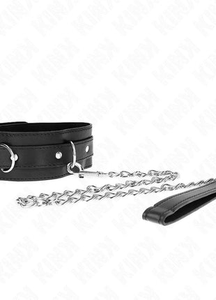 KINK - HALSBAND MIT GÜRTEL 65 CM MIT RIEMEN SCHWARZ 54 X 4,5 CM