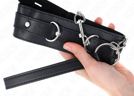 KINK - HALSBAND MIT GÜRTEL 65 CM MIT RIEMEN SCHWARZ 54 X 4,5 CM