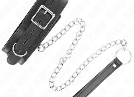 KINK - HALSBAND MIT GÜRTEL 65 CM MIT RIEMEN SCHWARZ 54 X 4,5 CM