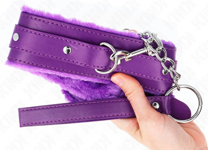 KINK - HALSBAND MIT LEINE 65 CM MIT EINSCHRÄNKUNGEN LILA 36-42 CM X 5,5 CM