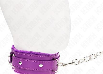 KINK - HALSBAND MIT LEINE 65 CM MIT EINSCHRÄNKUNGEN LILA 36-42 CM X 5,5 CM