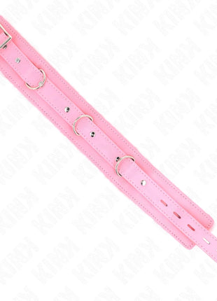 KINK - HALSBAND MIT LEINE 65 CM MIT EINSCHRÄNKUNGEN ROSA 36-42 CM X 5,5 CM
