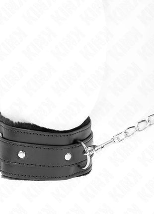 KINK - HALSBAND MIT LEINE 65 CM MIT EINSCHRÄNKUNGEN SCHWARZ 36-42 CM X 5,5 CM